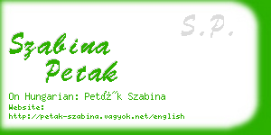 szabina petak business card